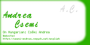 andrea csemi business card