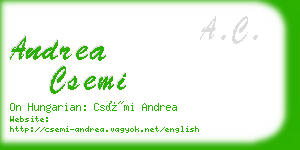 andrea csemi business card